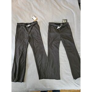 Art Class Kids Black Flare Fleece Pants Size S 6/7 Lot of 2 NWT
